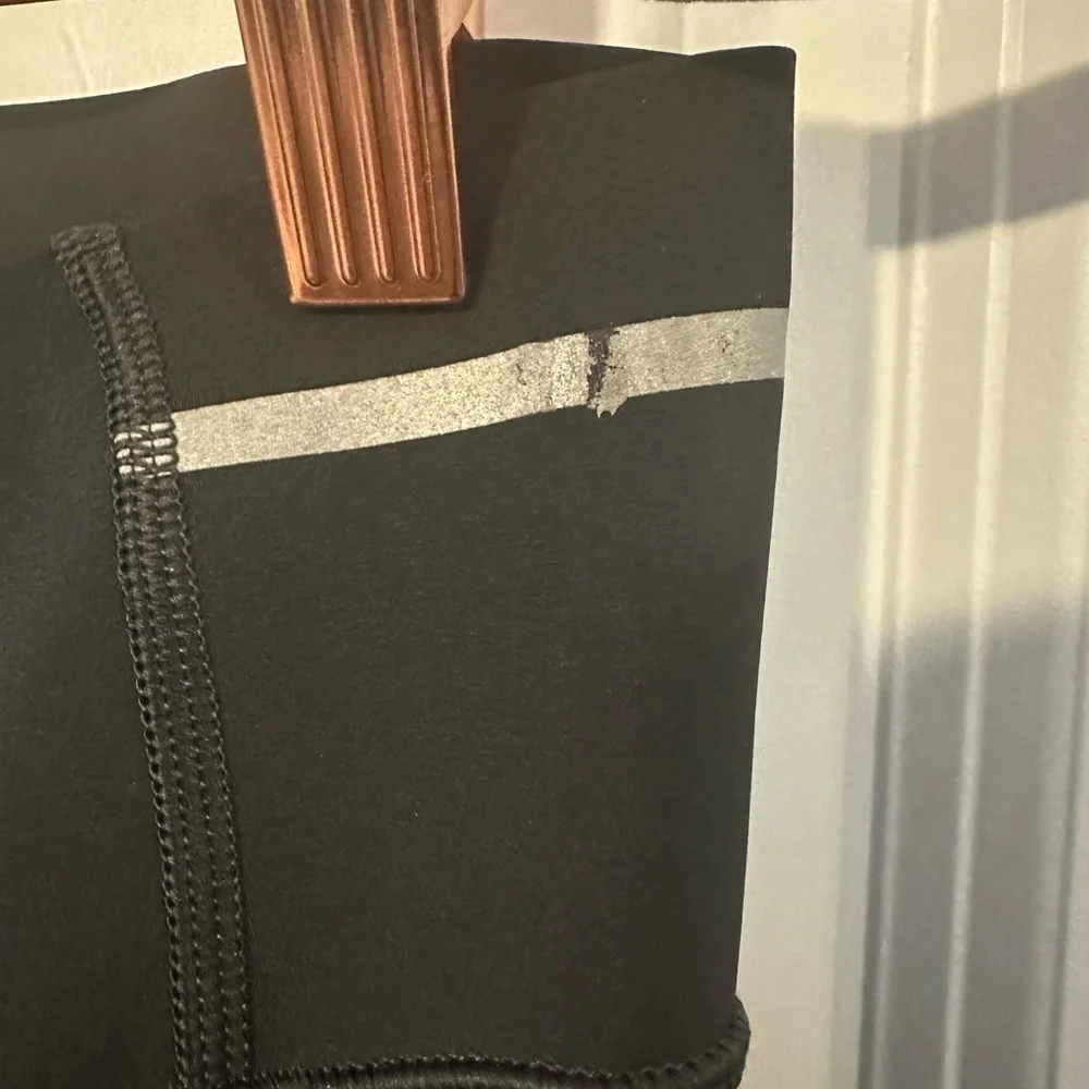 Athleta Black Athletic Skort with Silver Waistband Detail